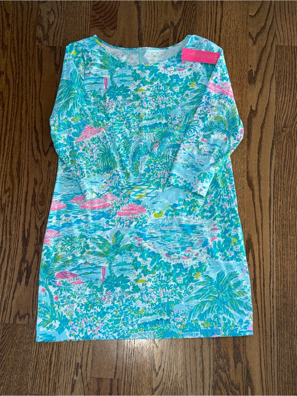 Lilly Pulitzer Marlowe Dress XL NWT 3/4 Sleeve Pima Cotton Susshin City Dress